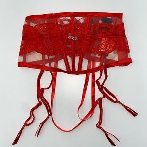 NWT Victoria’s Secret Designer Collection Red Garter Belt/ Waist Cincher XS/S